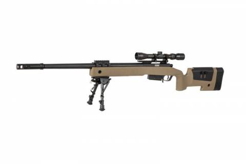 Specna Arms SA-S03 CORE&trade; Sniper Rifle /w Scope & Bipod / Tan