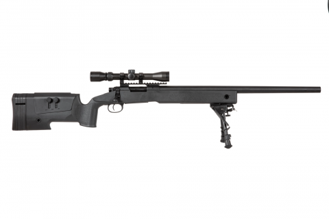 Specna Arms SA-S02 CORE&trade; Sniper Rifle /w Scope & Bipod / Black