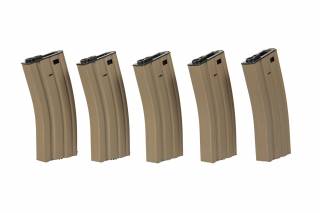 Specna Arms Hi-Cap 300 BB Magazines for M4/M16 (5pcs) / Tan