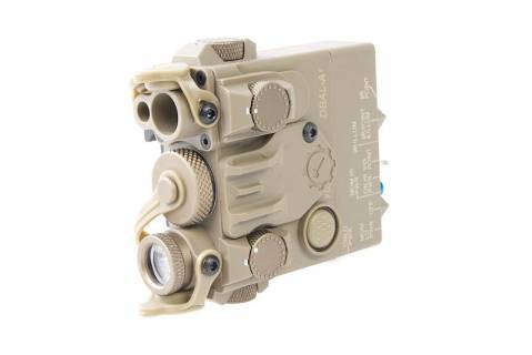 GK Tactical PEQ15 DBAL-A2 Red Laser Module / Tan