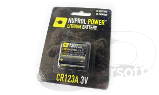 Nuprol Power CR123a Twin Pack Batteries
