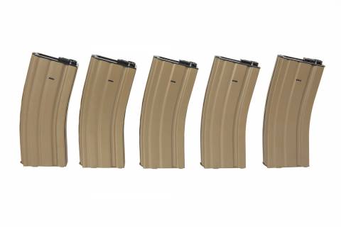 Specna Arms Hi-Cap 300 BB Magazines for M4/M16 (5pcs) / Tan