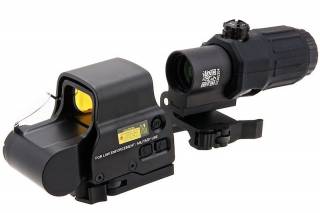 GK TACTICAL HWS EXPS3 Weapon Red Dot Sight w/ G33 Scope / Black