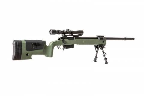 Specna Arms SA-S03 CORE&trade; Sniper Rifle /w Scope & Bipod / Olive Drab