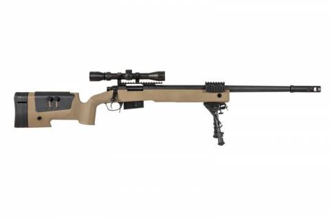 Specna Arms SA-S03 CORE&trade; Sniper Rifle /w Scope & Bipod / Tan