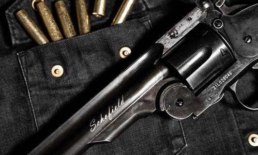 ASG Schofield 6" Revolver - .177 / Black w/ Wood Effect Grips