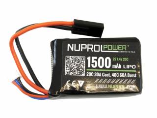 NP Power 7.4v 1500mAh PEQ Micro Lipo / Tamiya