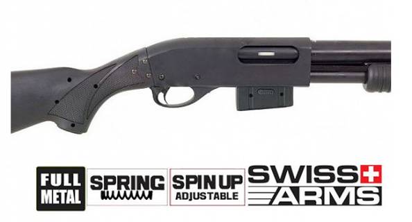 Swiss Arms M870 Airsoft Full Metal Spring Pump-action Shotgun