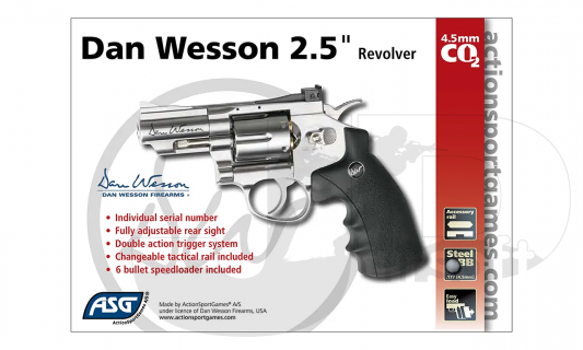 ASG Dan Wesson 2.5" Silver   4.5mm