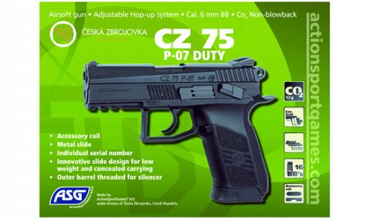 ASG CZ75 P-07 Duty CO2 GBB Pistol