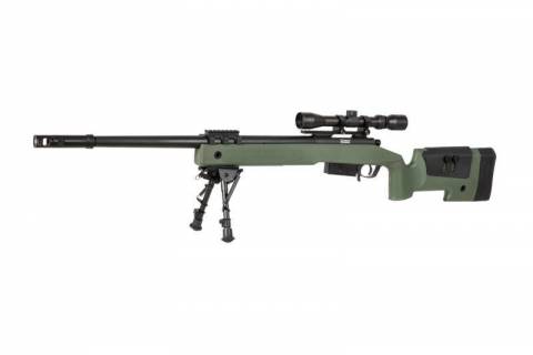 Specna Arms SA-S03 CORE&trade; Sniper Rifle /w Scope & Bipod / Olive Drab