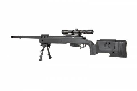 Specna Arms SA-S03 CORE&trade; Sniper Rifle /w Scope & Bipod / Black