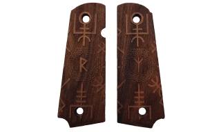 Swiss Arms 1911 Walnut Grip Set / Runes