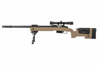 Specna Arms SA-S03 CORE&trade; Sniper Rifle /w Scope & Bipod / Tan