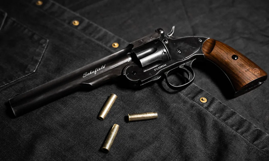 ASG Schofield 6" Revolver - .177 / Black w/ Wood Effect Grips