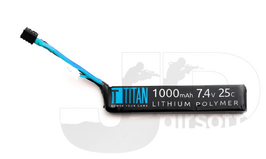 Titan Power 7.4v 25C 1000mah LiPo Stick Battery / Deans