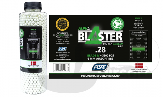 ASG Alpha Blaster PLA (Bio) Green Tracer / 0.28g