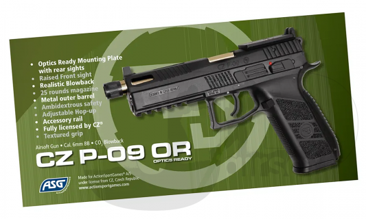 ASG CZ P-09 OR (Optic Ready /w Hard Case)