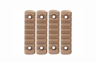 GK Tactical M-LOK Nylon Picatinny Rail Sections (4pcs / Set) - Coyote Brown / 7 Rail