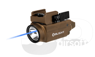 Olight Baldr S 800 Lumen Blue Laser Weapon Light / Desert Tan