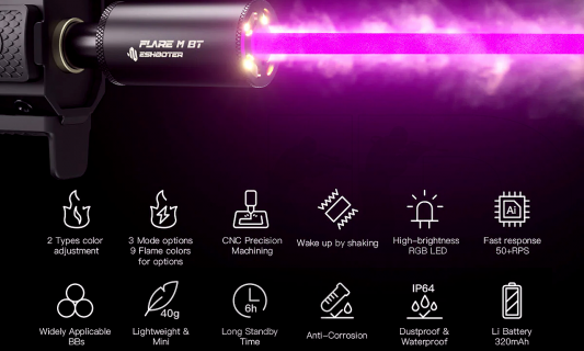 E-Shooter Flare M BT Tracer Unit (inc. Chronograph)