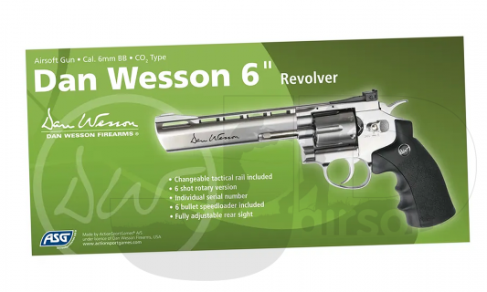 ASG Dan Wesson 6" Revolver Silver