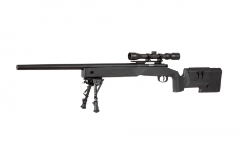 Specna Arms SA-S02 CORE&trade; Sniper Rifle /w Scope & Bipod / Black
