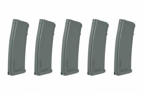 Specna Arms 125rd S-Mag Mid Capacity Set (5pcs) / Chaos Grey