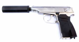 WE Makarov 654K with Silencer (Silver)