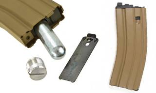 WE M4 Open Bolt CO2 Magazine 30rd Tan