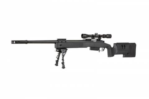 Specna Arms SA-S03 CORE&trade; Sniper Rifle /w Scope & Bipod / Black