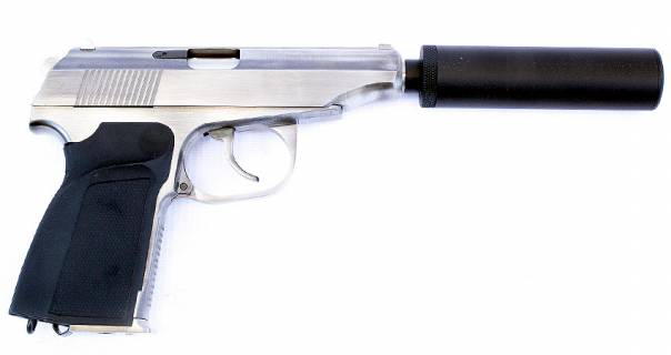 WE Makarov 654K with Silencer (Silver)