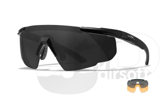 Wiley X Saber Advance Glasses - Black Frame /Grey/Clear/Rust