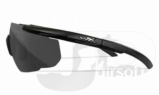 Wiley X Saber Advance Glasses Black Frame /Grey/Clear