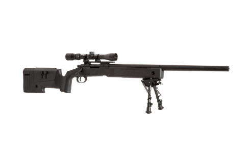 Specna Arms SA-S02 CORE&trade; Sniper Rifle /w Scope & Bipod / Black