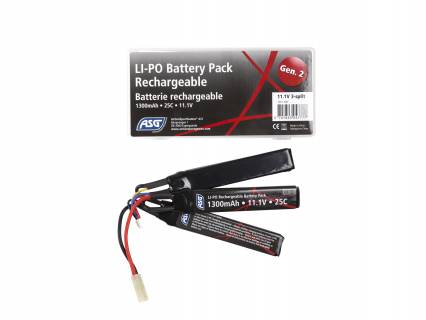 ASG Battery 11.1v 1300mAh (Split) Li-Po