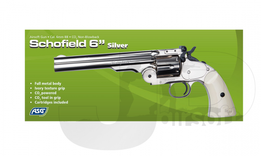 ASG Schofield 6" Revolver / Silver