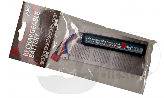 ASG 11.1v 1450mah 16.1 Wh 30C Lipo Battery (Deans)
