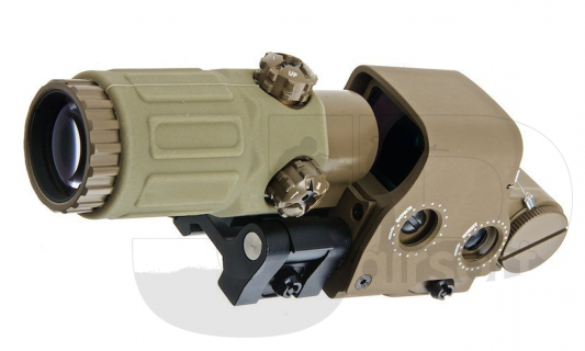 Holy Warrior HWS EXPS3 Weapon Red Dot Sight w/ G33 Scope / Dark Earth