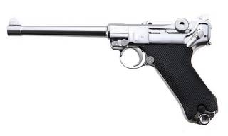 WE P08 Luger 6" Silver