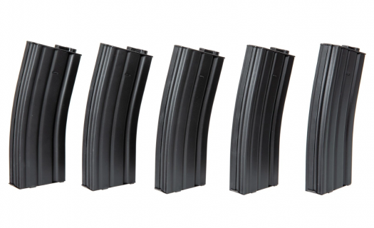 Specna Arms Hi-Cap 300 BB Magazines for M4/M16 (5pcs) / Black