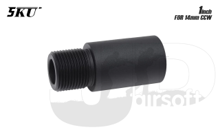 5KU 1" Barrel Extension /14mm Thread (CCW to CCW)
