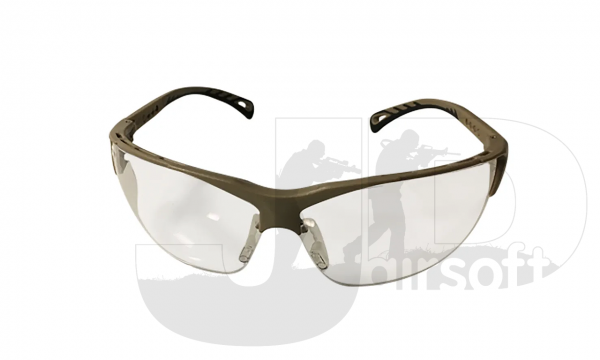 Strike Systems Protective Glasses /w Adjustable Temples / Clear/Tan Frame