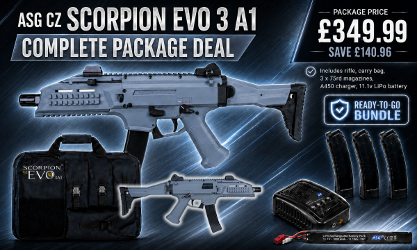 ASG CZ Scorpion Evo 3 A1 Package Deal /Battleship Grey