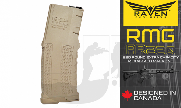 Raven RMG AR 220rd Mid Cap Magazine / Tan