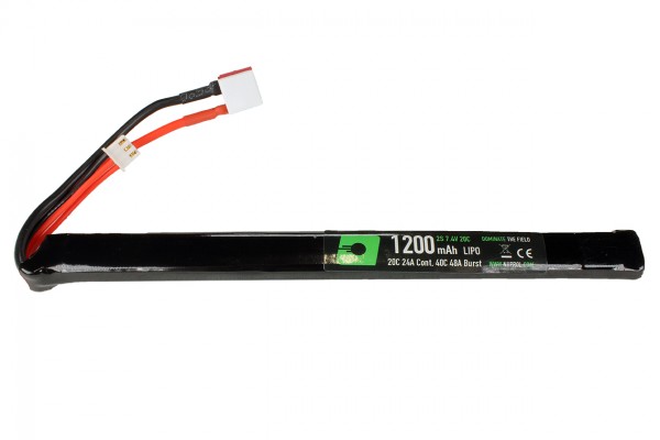 NP Power 7.4v 1200mAh 20C Lipo Stick Slim Type / Deans